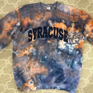 Syracuse University tie dye trendy crewneck!